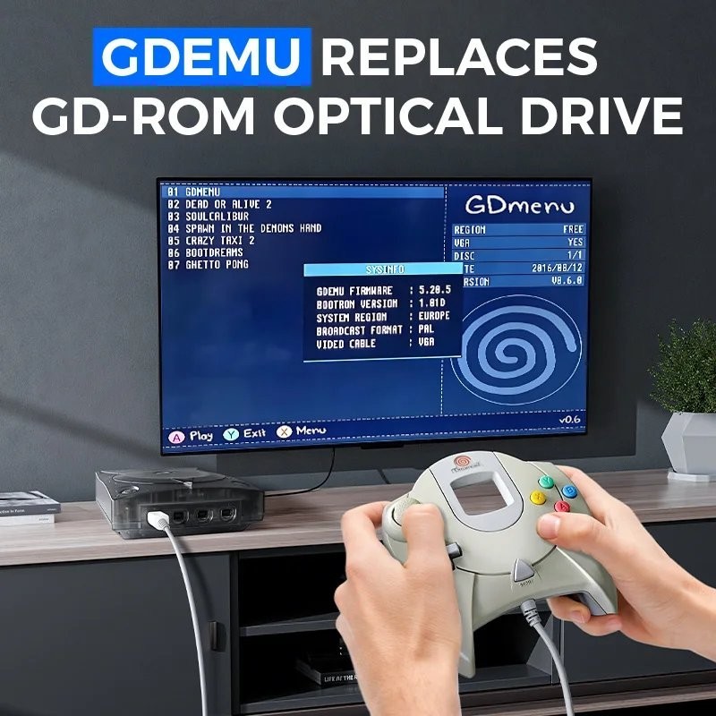 GDEMU V5.15b V5.20.5 Optical Drive Emulator Mount Kit For Dreamcast Console VA1