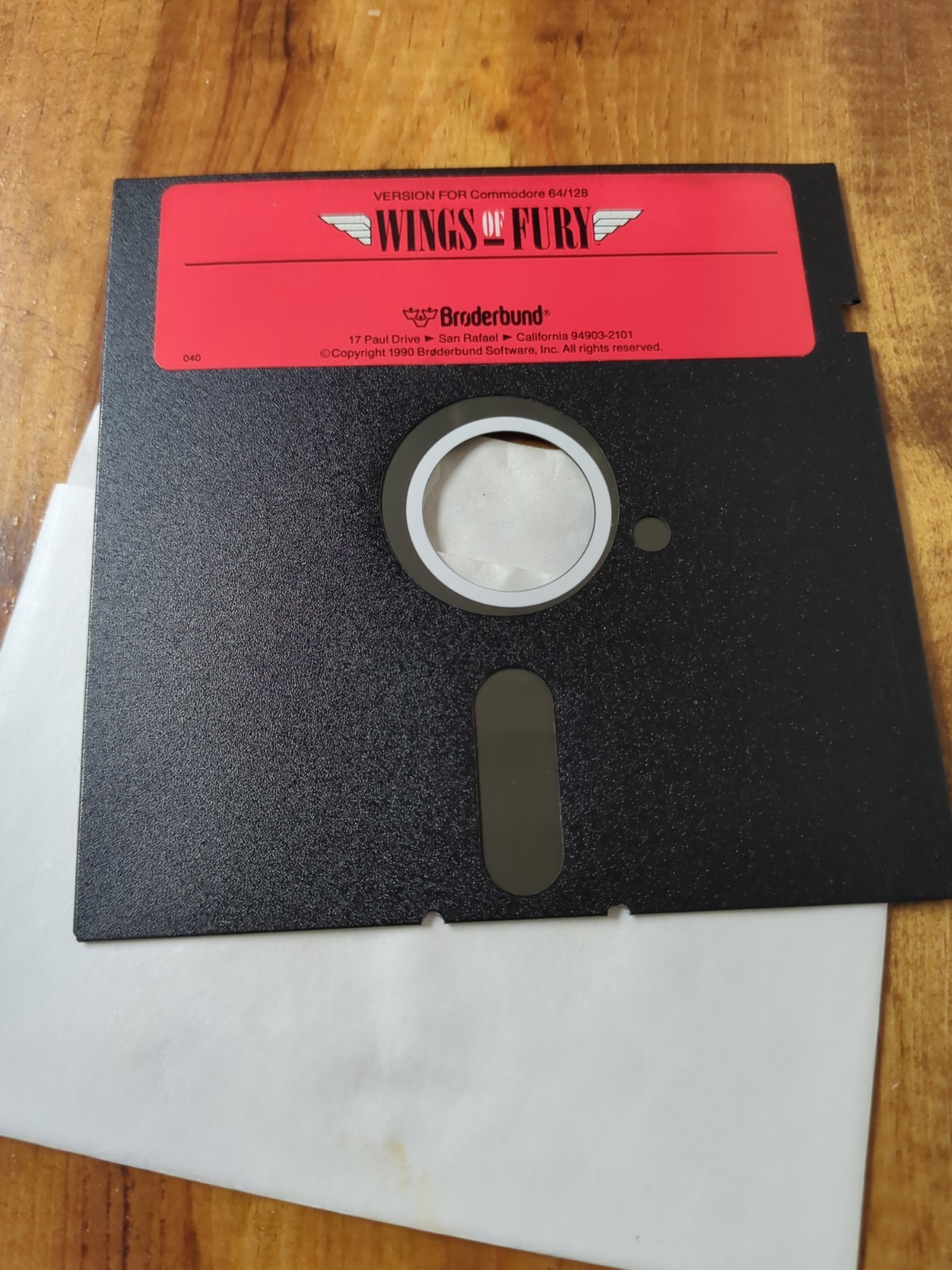 Wings Of Fury Commodore 64 Diskette 1990 Untested Broderbund
