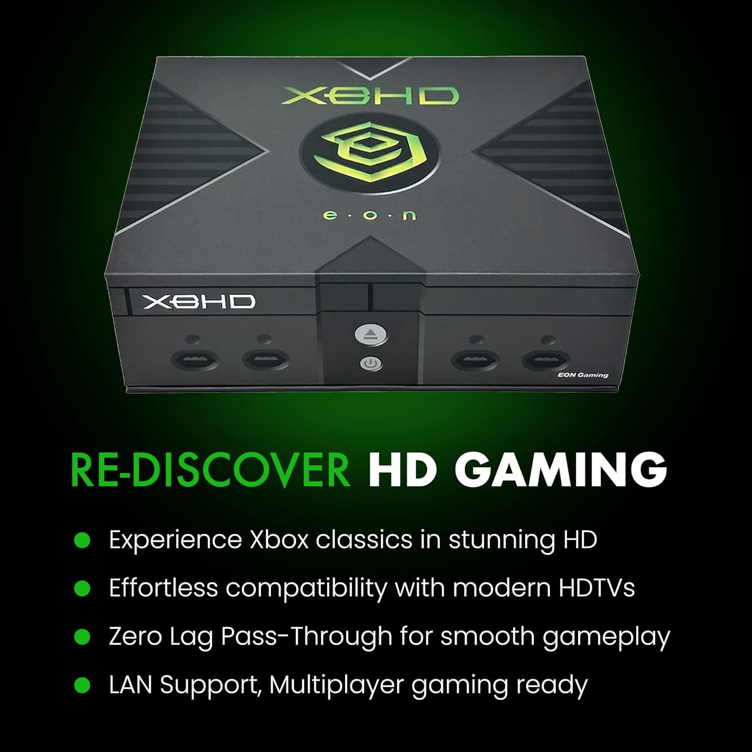 EON Original Xbox HD HDMI Adapter + LAN Hub Adapter Plug and Play Video Enhancer
