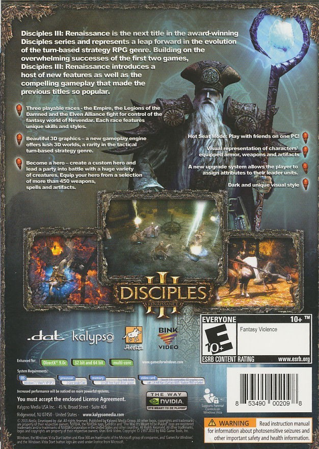 DISCIPLES III RENAISSANCE w/ 3 Bonus Maps – RPG Role Playing PC Game – BRAND NEW