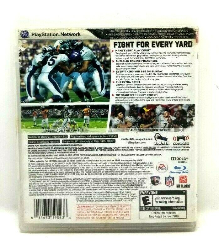 Madden NFL 10 – Playstation 3 / PS3 Complete (M5)