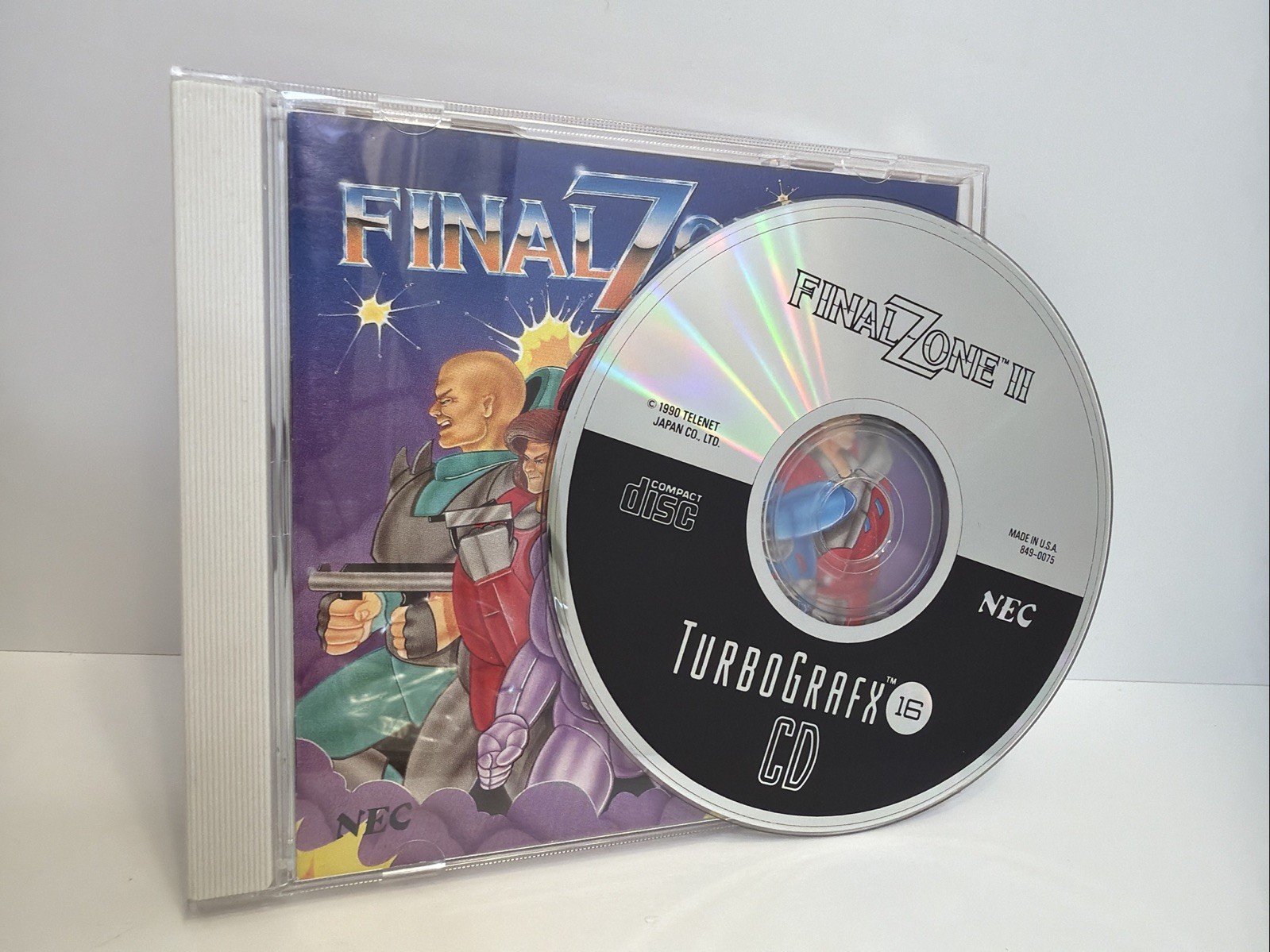 Final Zone II TurboGrafx-16 CD PC Engine Tested Complete CIB