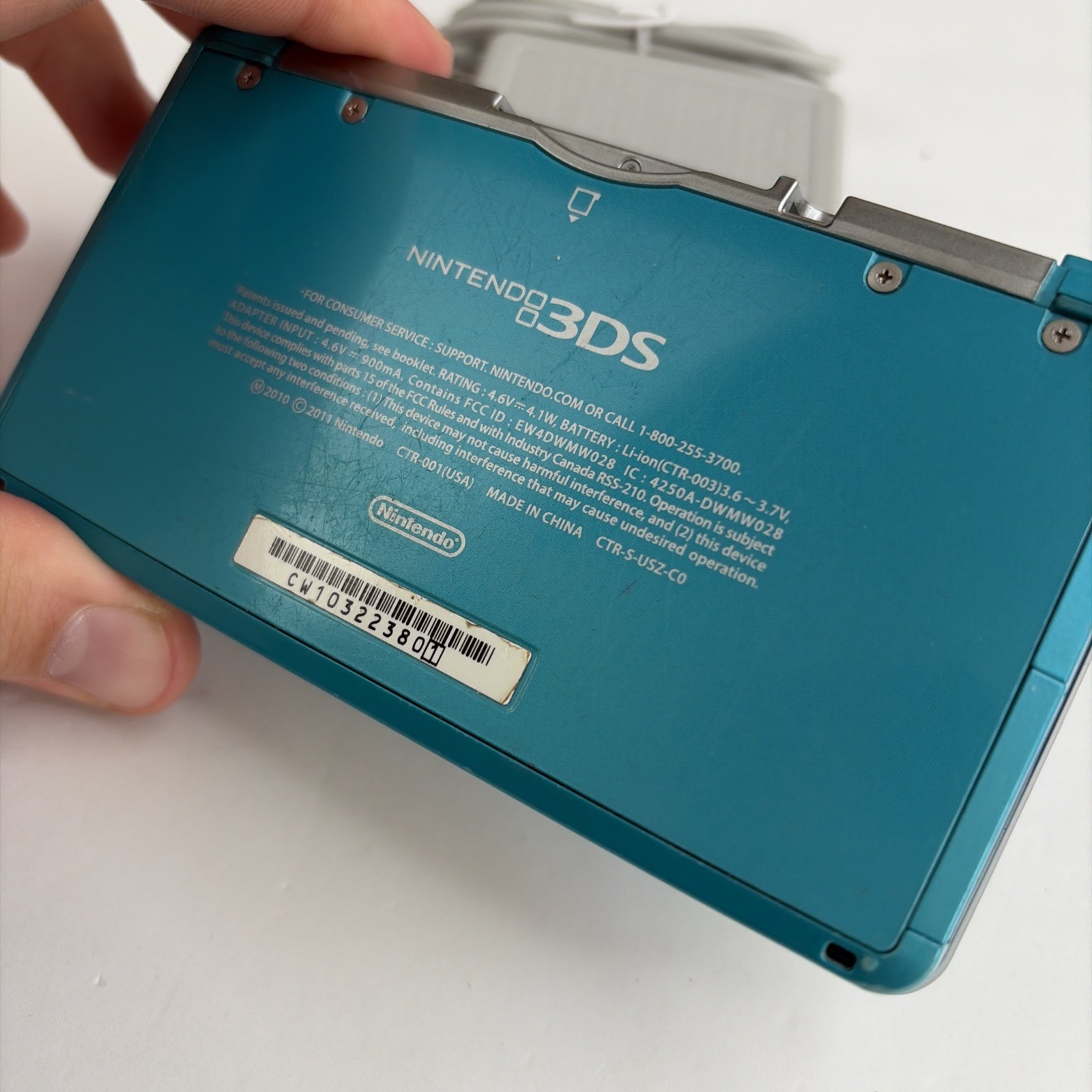 Nintendo 3DS System – Aqua Blue, Charger & Tested US Model