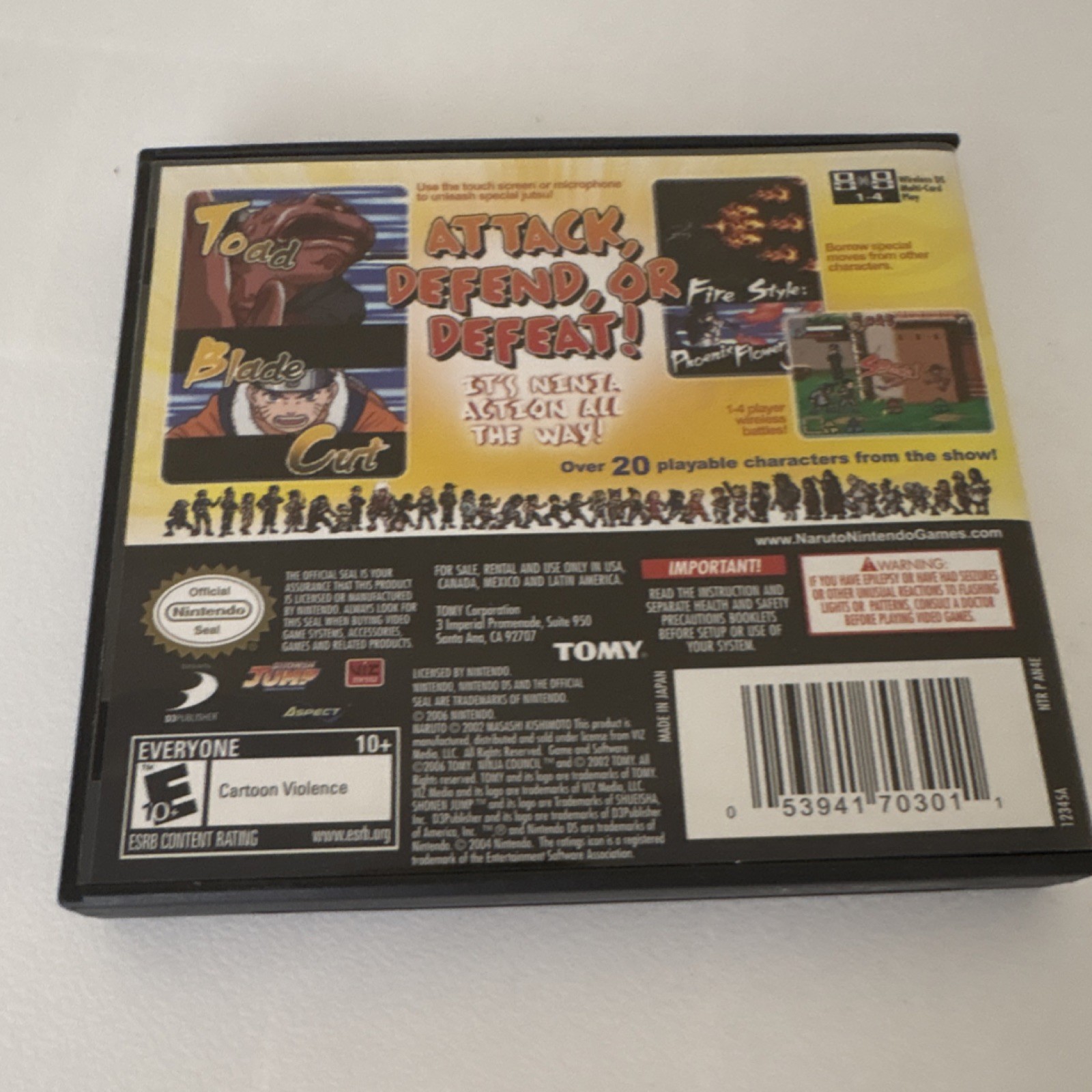 TOMY Naruto: Ninja Council 3 Action Nintendo DS Manual Included 2006