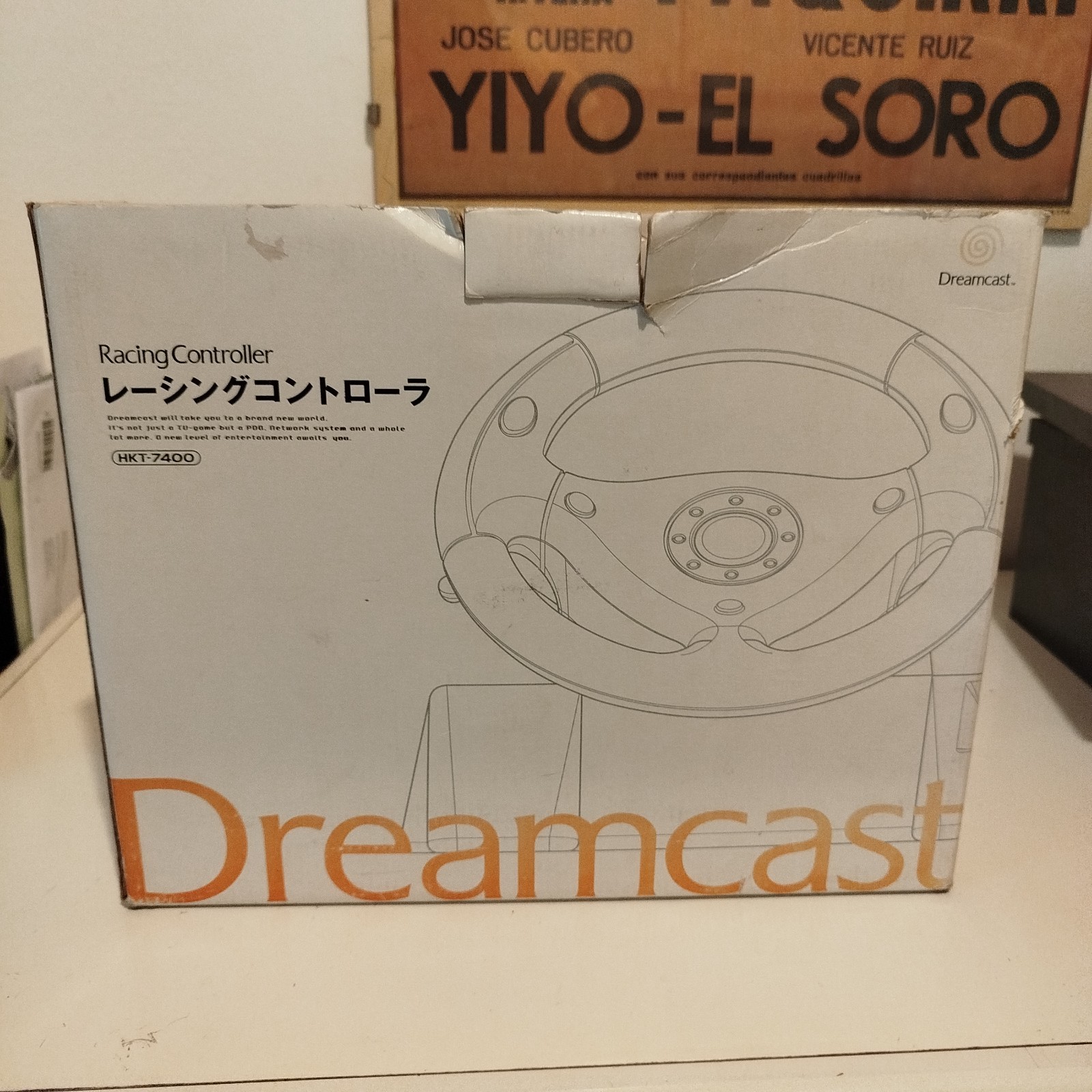 Racing Controller for Sega Dreamcast Steering Wheel HKT-7400 Jap Japan Mint