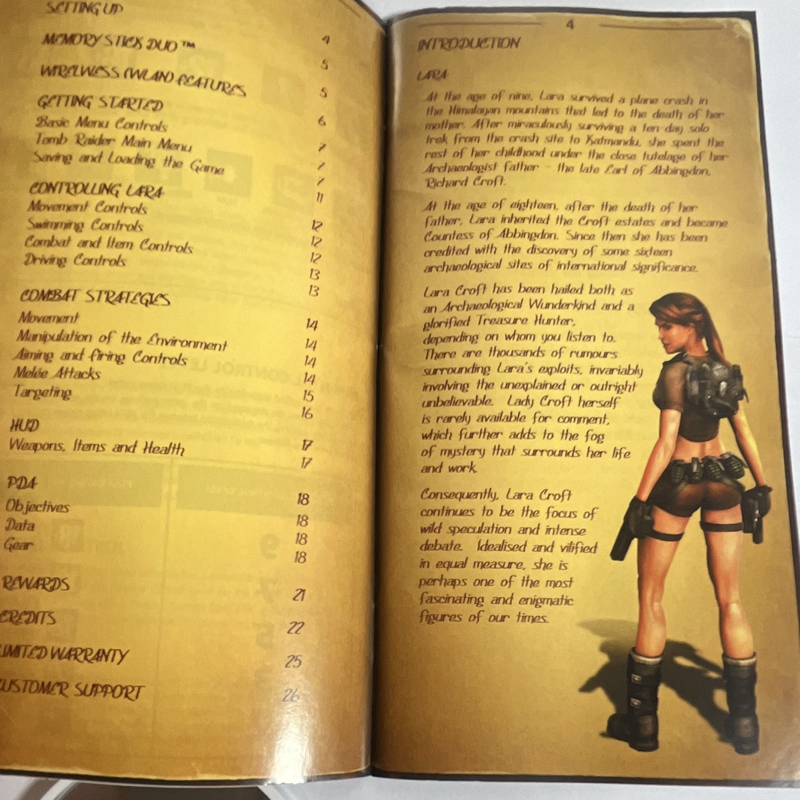Eidos Tomb Raider: Legend Lara Croft Sony PSP PAL PEGI 12 2006 Manual