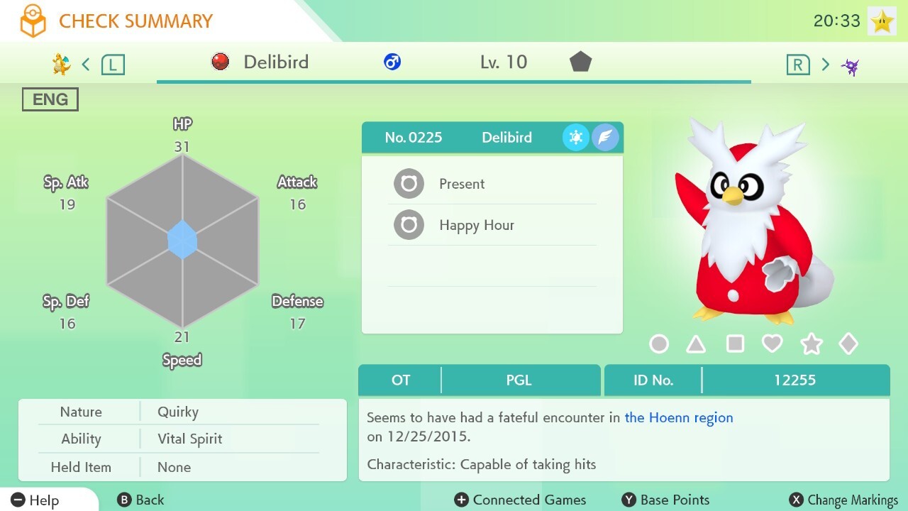 ❄️2015 PGL Delibird Event Untouched | Pokemon Sword & Shield❄️