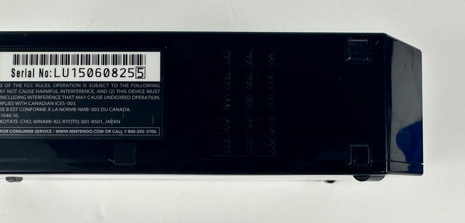 Nintendo Wii Black Console RVL-001 USA For Parts Or Repair Only Powers On