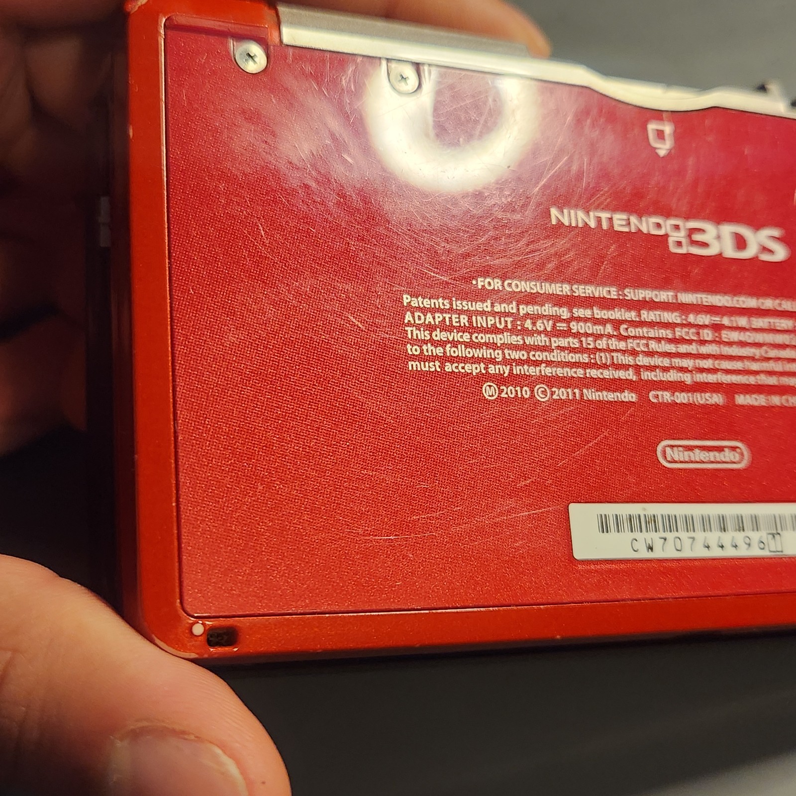 Nintendo 3DS Handheld Game Console Flame Red