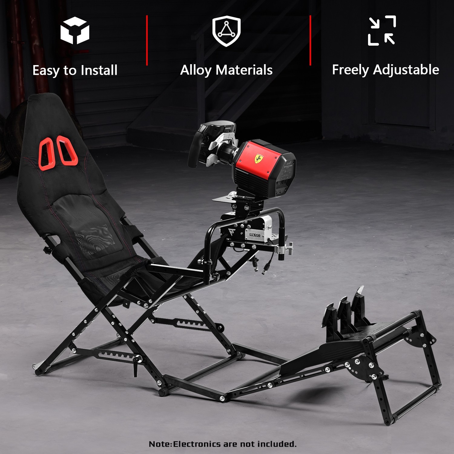 Dardoo Foldable Racing Simulator Cockpit Fit Logitech G923 G29 Moza Thrustmaster
