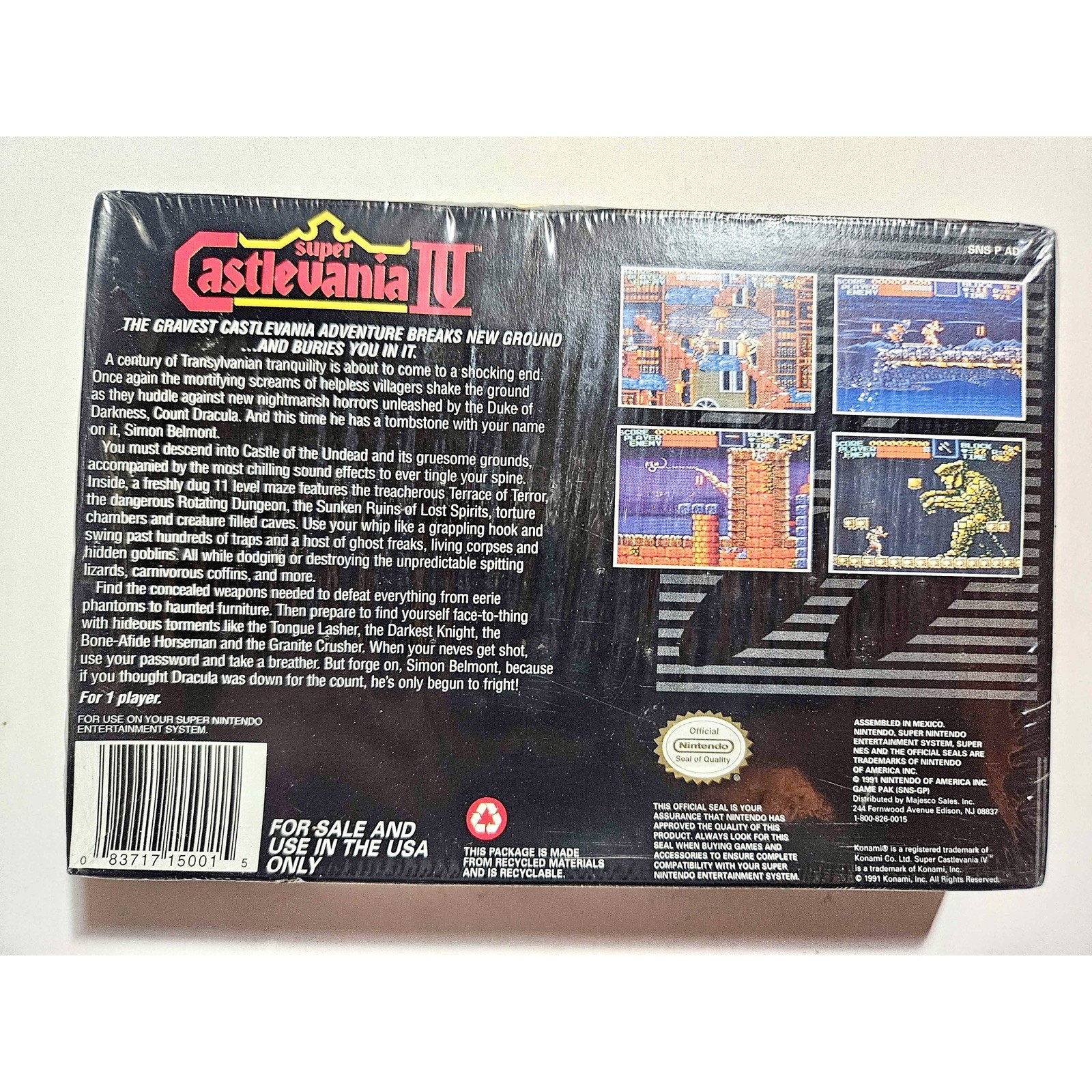 Super Castlevania IV 4 (Super Nintendo SNES) NEW in Box Factory SEALED!