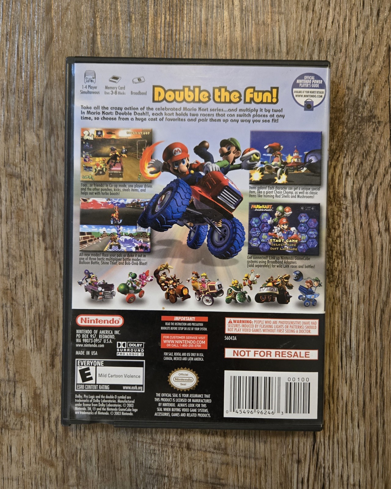 Mario Kart: Double Dash!! (Nintendo GameCube) NO MANUAL, TESTED