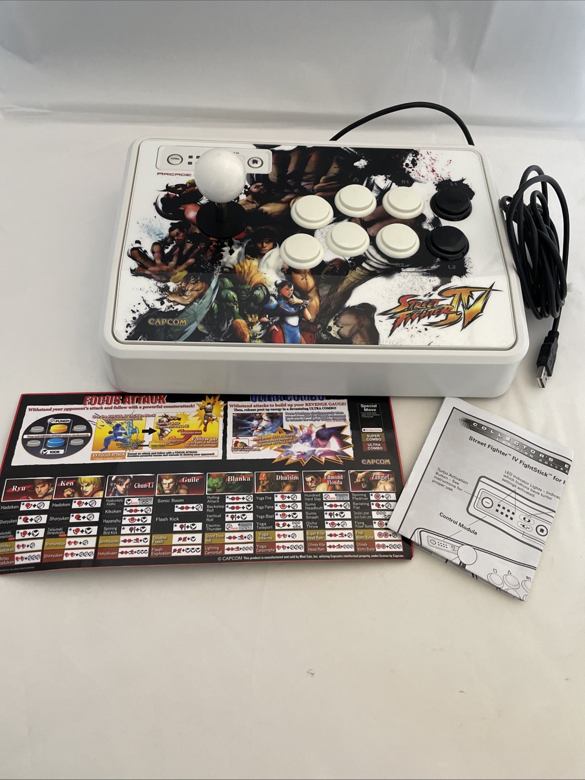 Mad Catz Capcom Street Fighter IV 8818 Fighting Stick For PS3 Collectors Edition