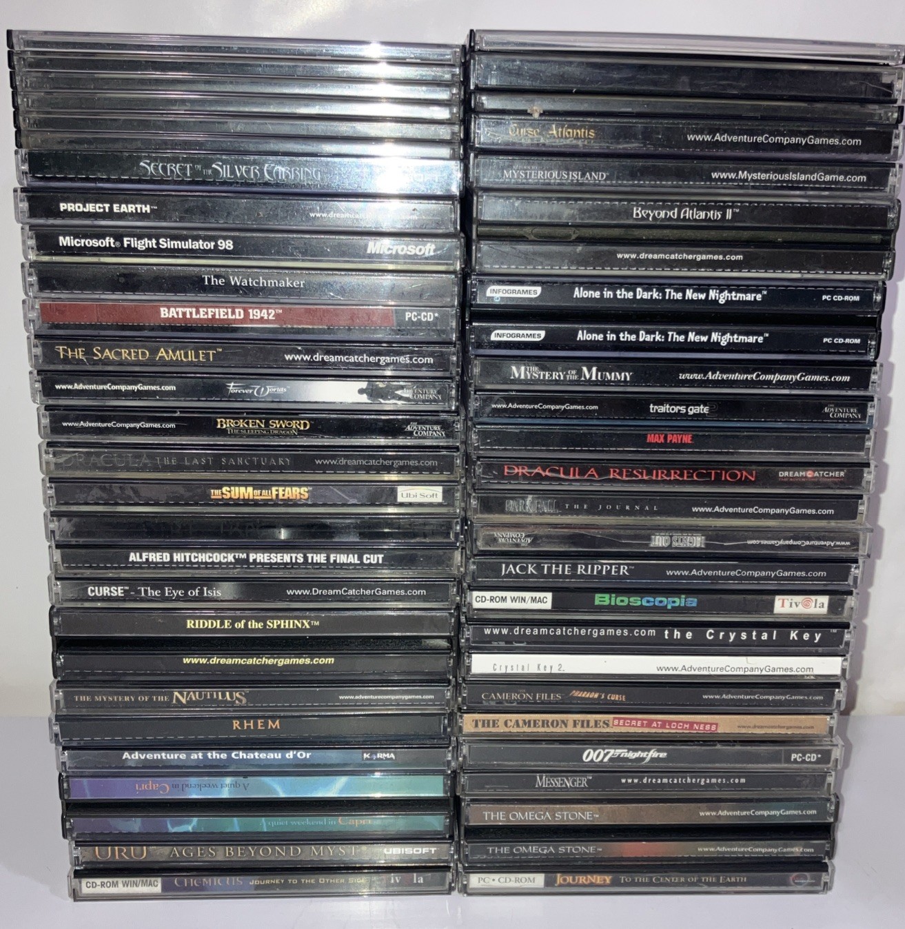 PC Game Lot of (49) Discs, and CD-ROM Games. Very Nice! Years of playing.