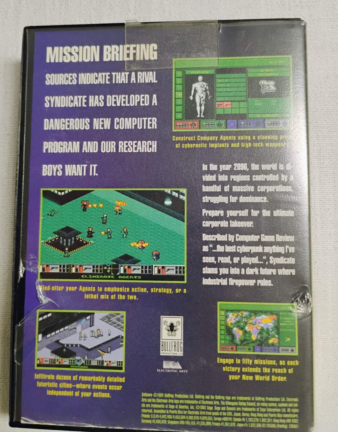 Syndicate (Sega Genesis) (CIB) Tested & Working