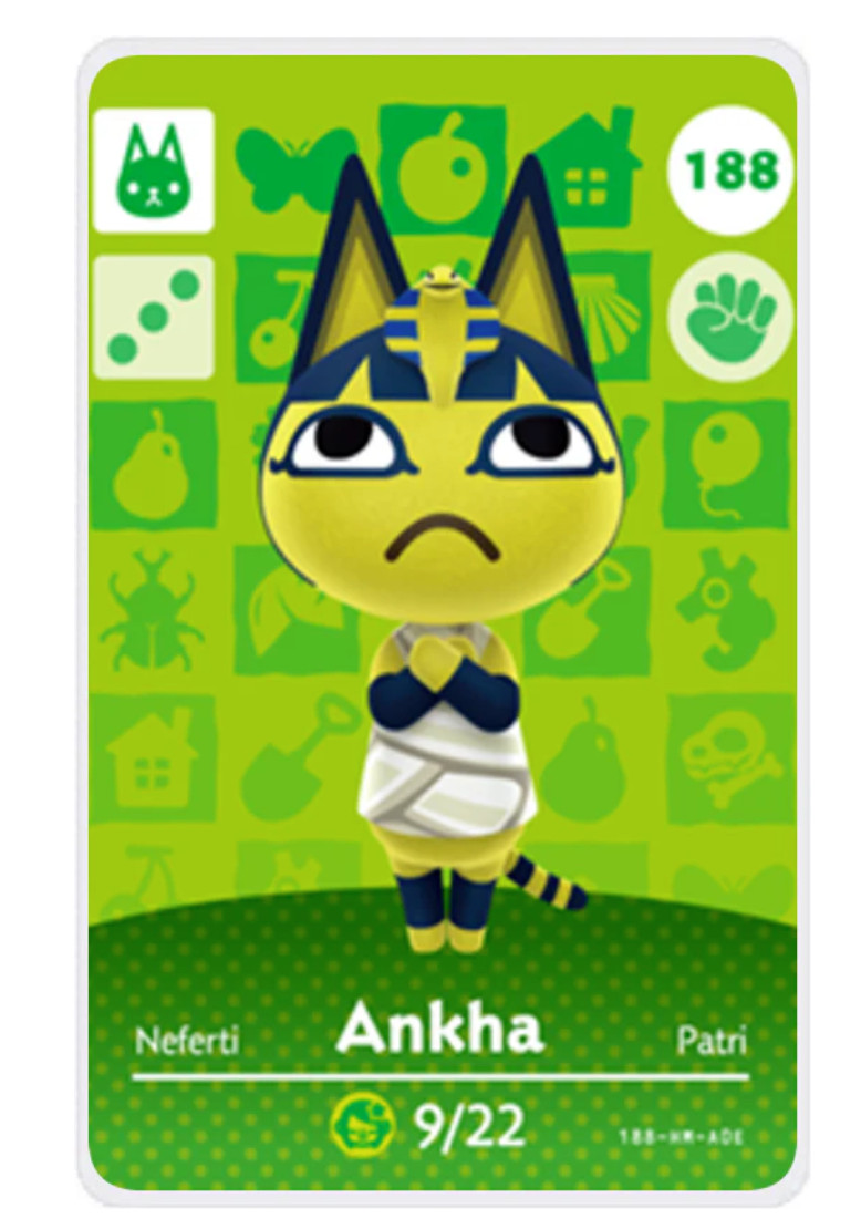 Ankha 188: Animal Crossing New Horizons NFC Tag MINI QUICK SHIPPING!