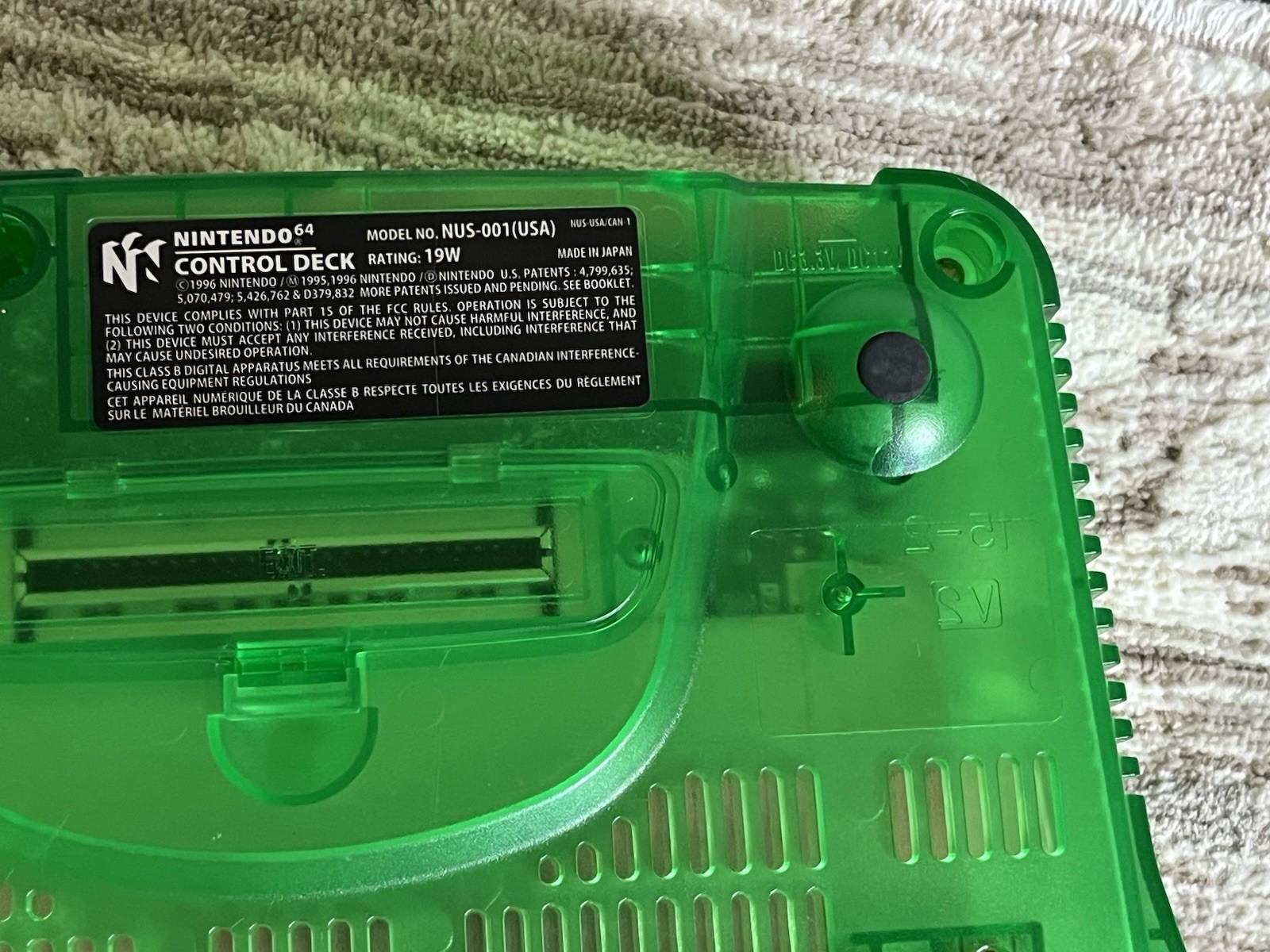 Nintendo 64 Funtastic Clear Jungle Green Console Only NUS-001 Tested NICE SHAPE