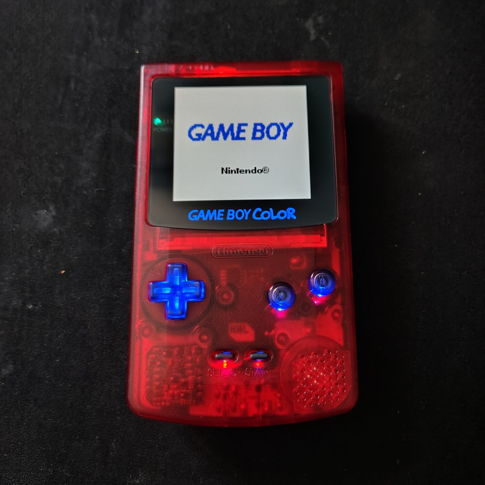 SUPER Upgraded Game Boy Color w/IPS, HDMI, USB-C, Amp, LEDs, Box & Grip