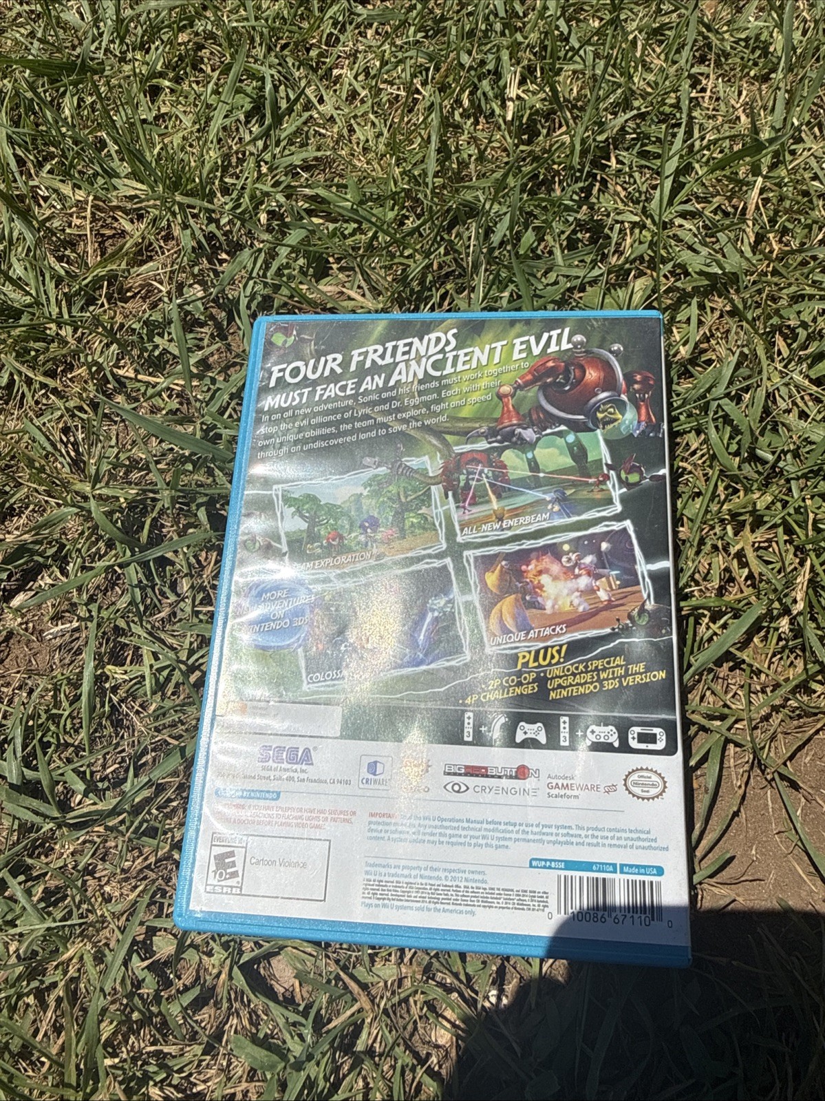 Sonic Boom: Rise of Lyric (Nintendo Wii U, 2014) Game (CIB) Complete w/ Manual