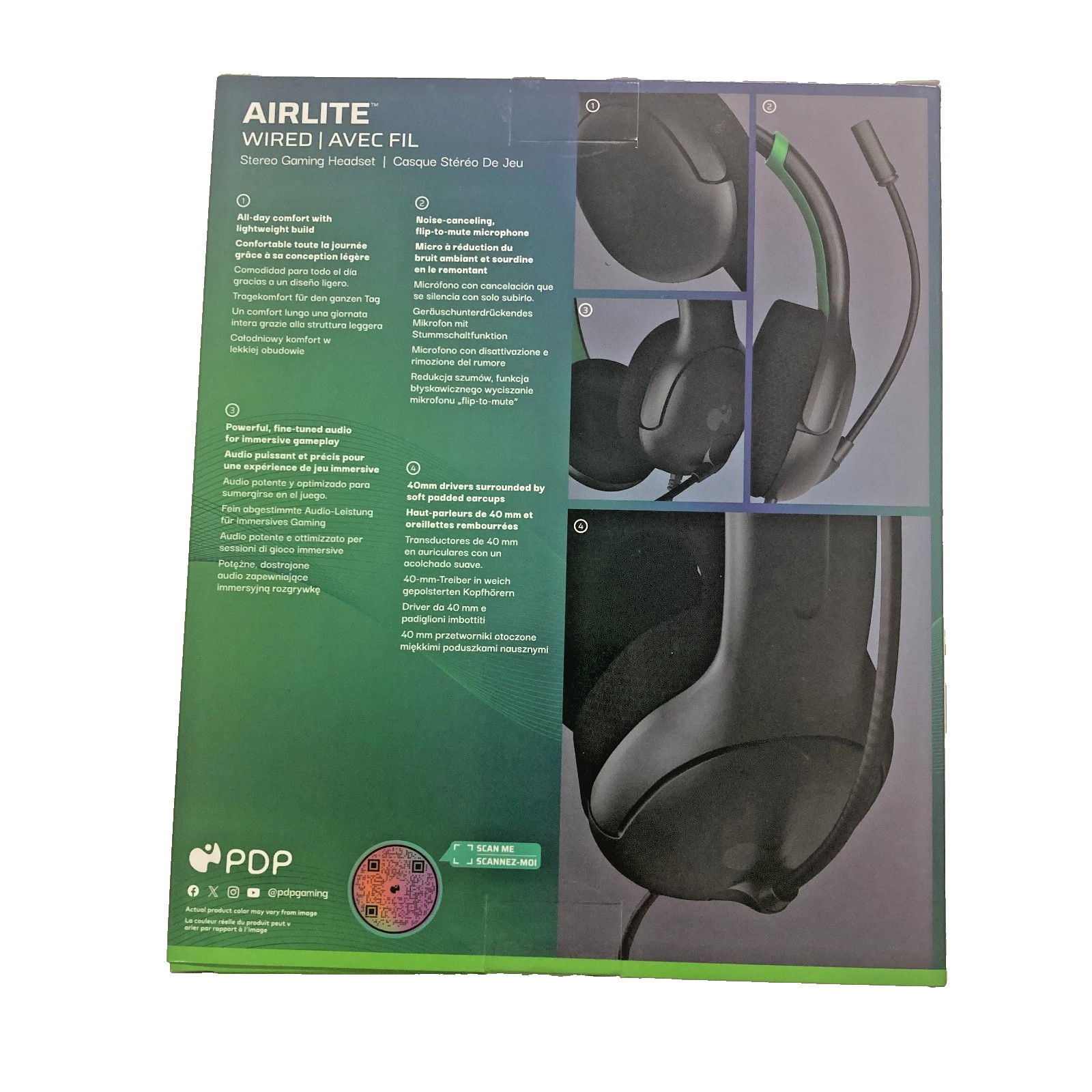 PDP Gaming AIRLITE – Xbox Headset – Noise Cancelling Microphone Wired Headphones