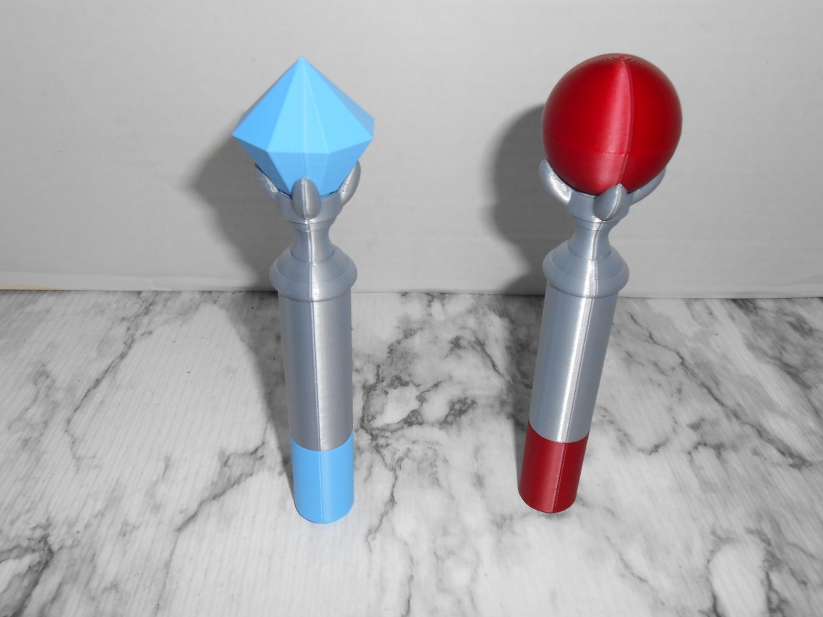 3D printed Legend of Zelda Ice Rod & Fire Rod Set