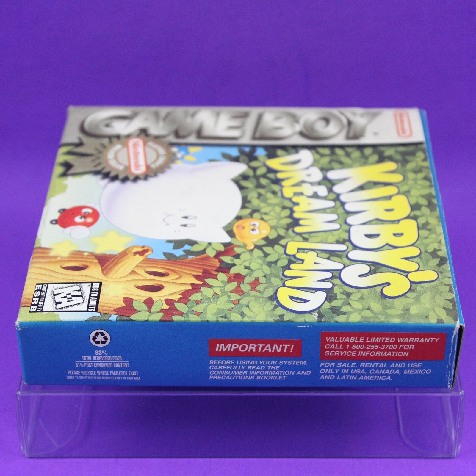 Kirby’s Dream Land Nintendo Game Boy Players Choice Complete CIB W/ Protector