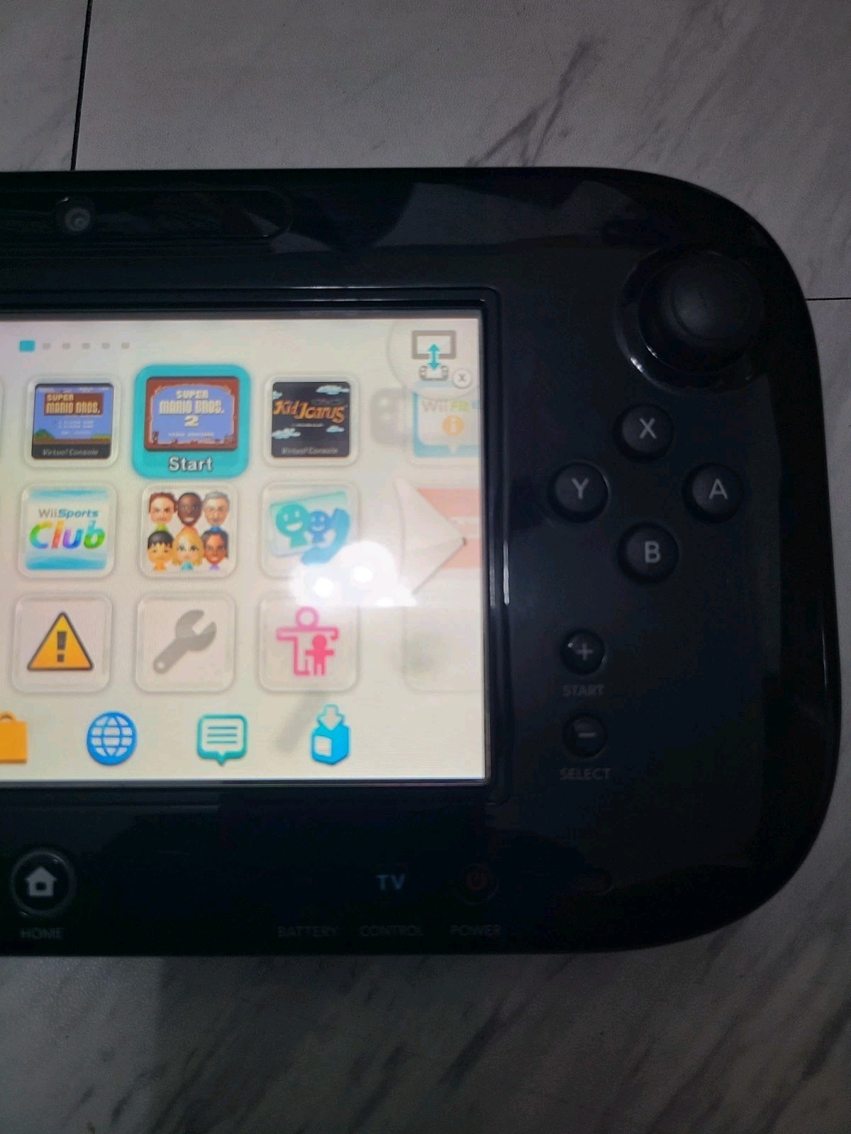 Nintendo Wii U GamePad WUP-010(USA) Black Tablet Only TESTED WORKS.