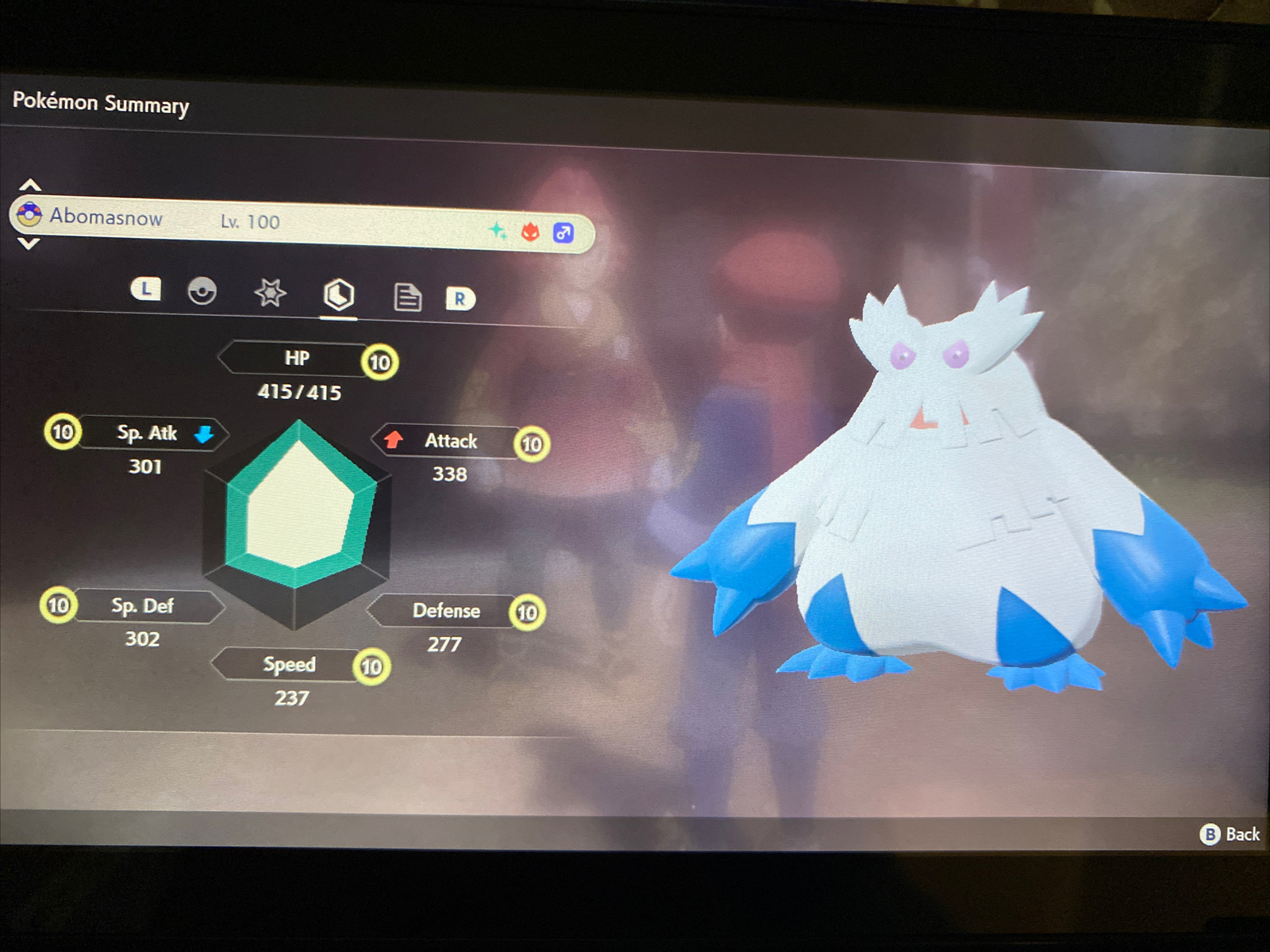 Pokemon Legends Arceus Shiny Abomasnow Alpha Max Effort Fast Delivery