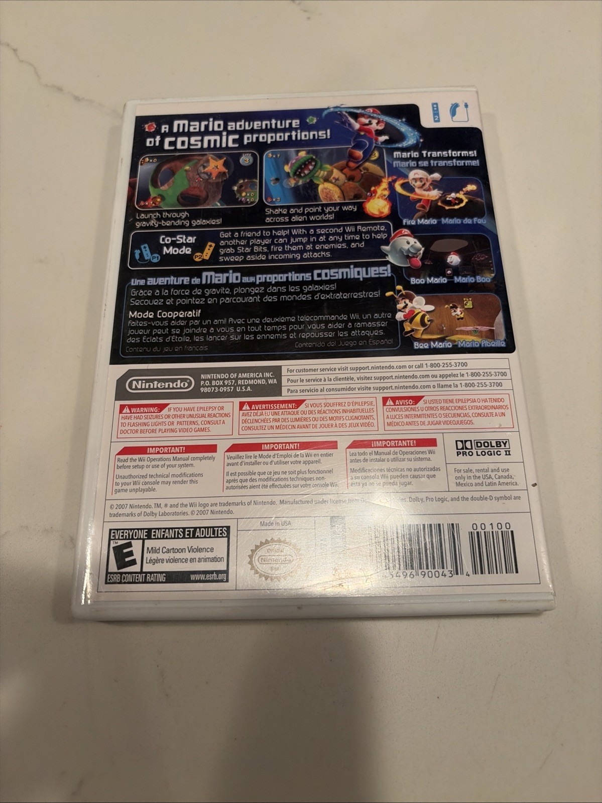 Wii Super Mario Galaxy (Nintendo Wii, 2007) No Manual! TESTED & WORKS GREAT!!!