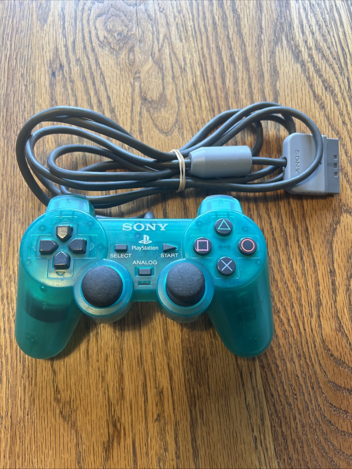 OEM Sony DualShock 2 PS2 PS1 Controller Clear Emerald Green SCPH-1200