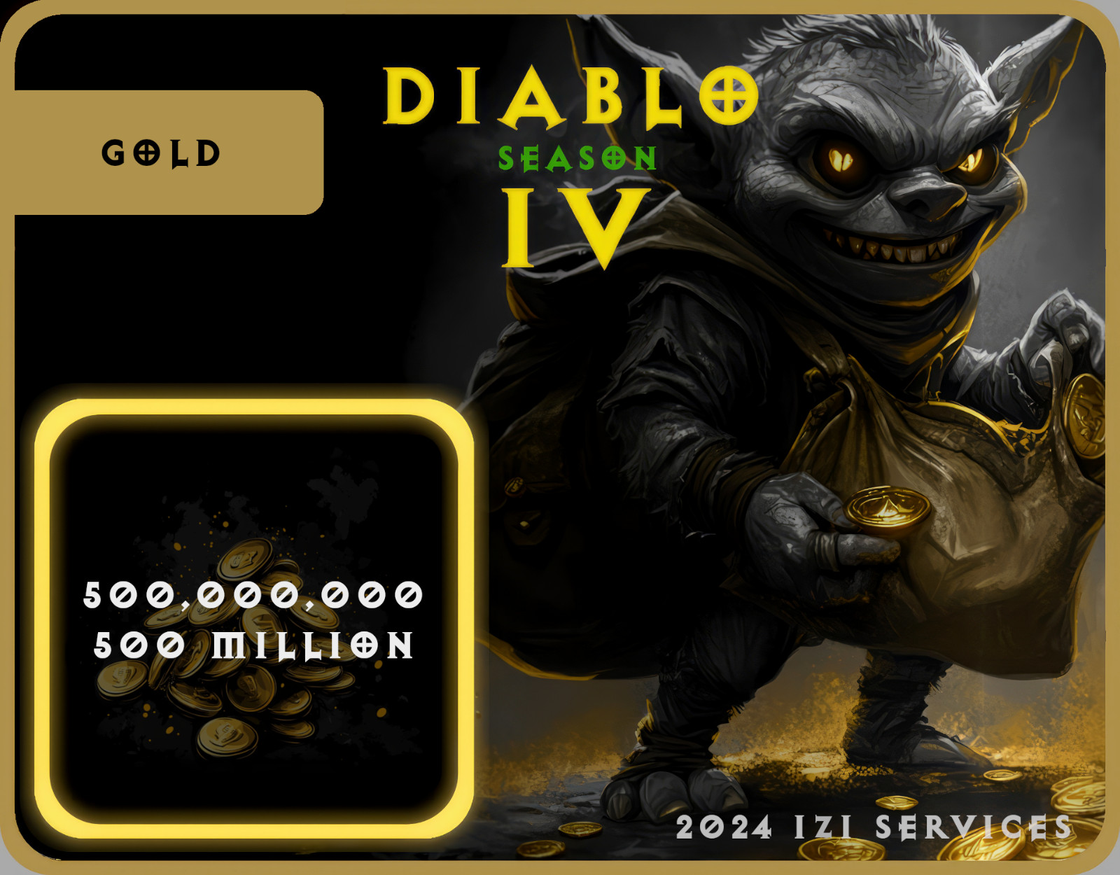 D4 Diablo 4 Season 13 Softcore 500,000,000 Gold German IP, New Season