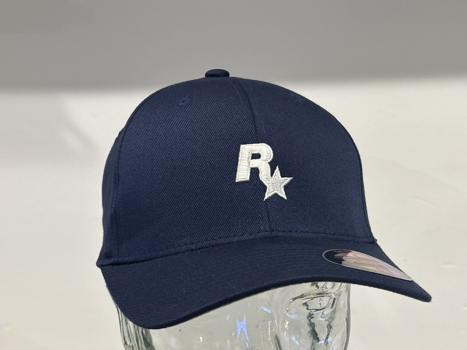 Rockstar Games GTA Video Hat Fitted S/M FLEXFIT AUTHENTIC Blue ~ NEW
