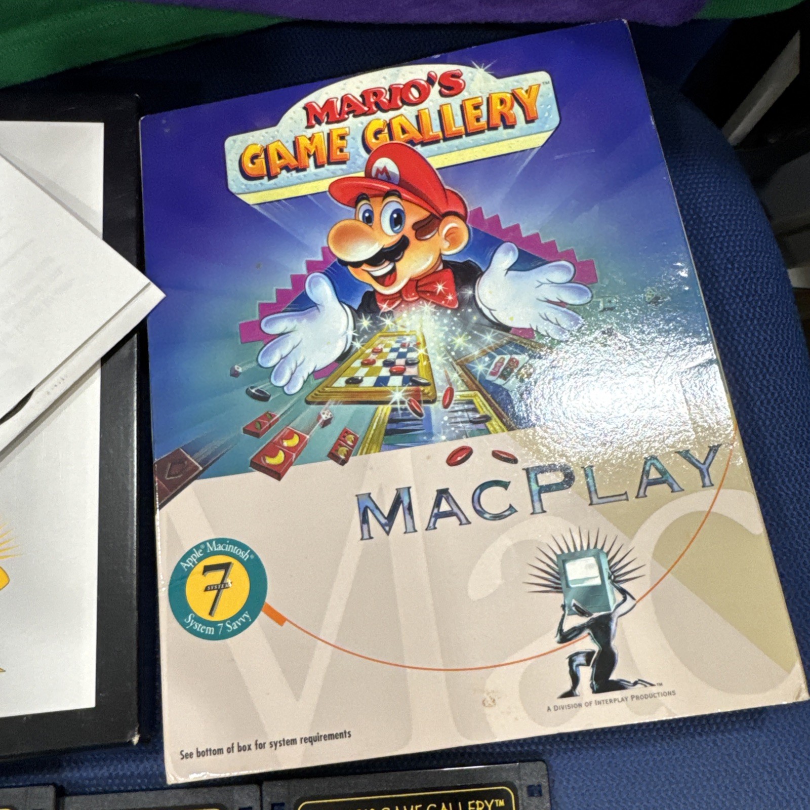 Mario’s Game Gallery Apple Macintosh Mac 1994 MacPlay Disks CIB Clean Big Box PC