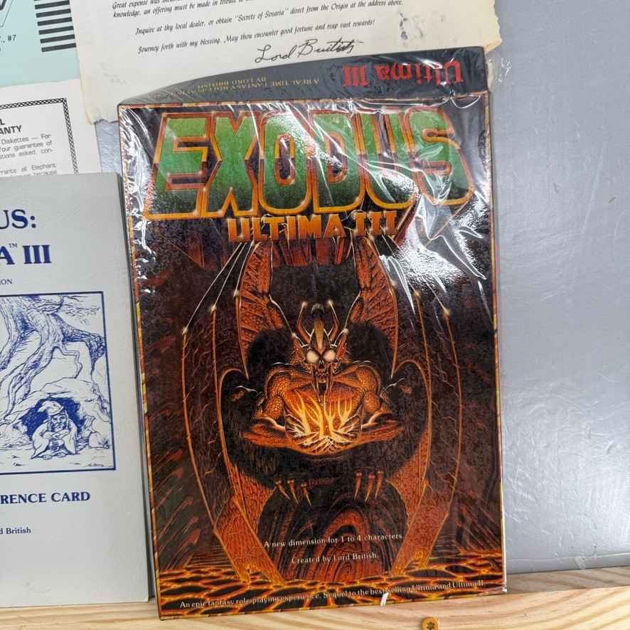 Ultima III Exodus Apple II Origin Systems Lord British 1983 Vintage Big Box RPG