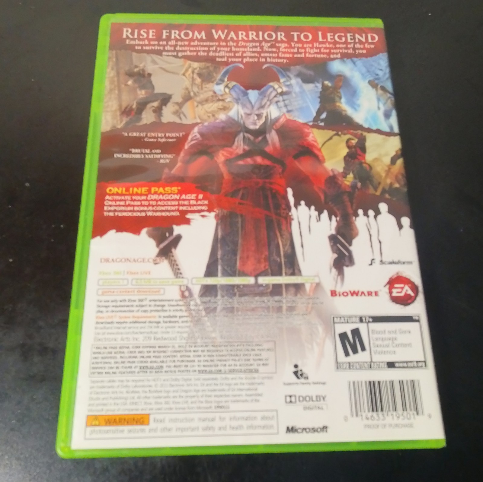 Dragon Age II (Xbox 360, 2011) CIB