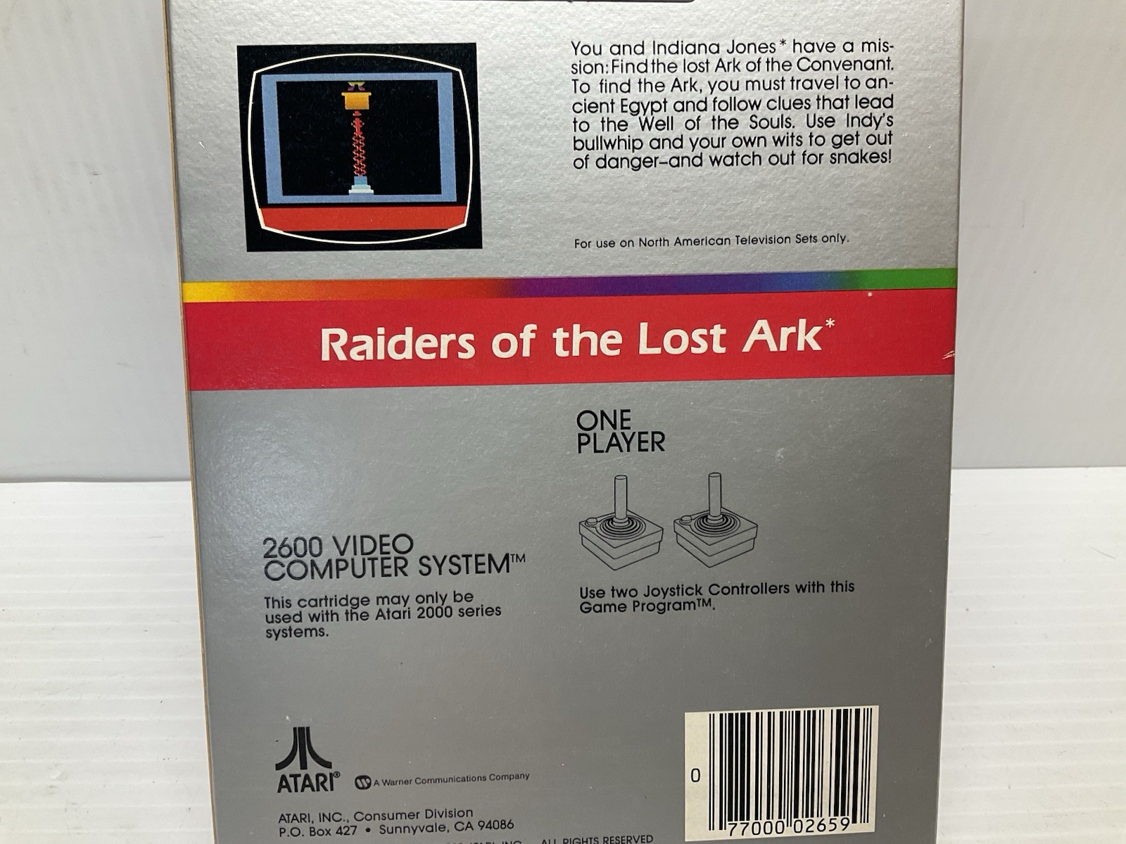Raiders of the Lost Ark Atari 2600 1982 NEW SEALED Video Game Cartridge