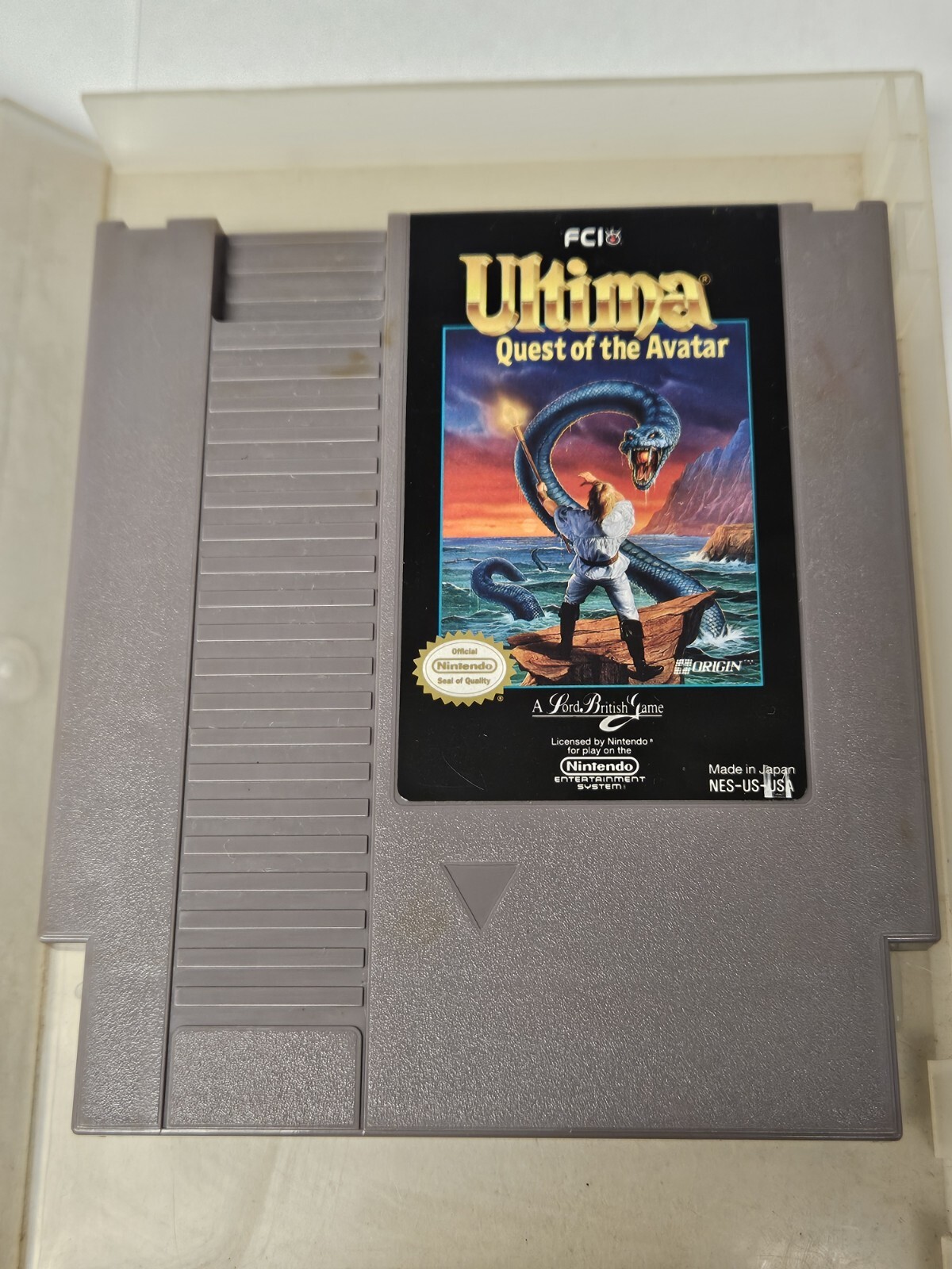 Ultima: Quest of the Avatar (Nintendo Entertainment System 1990) Cartridge& Case