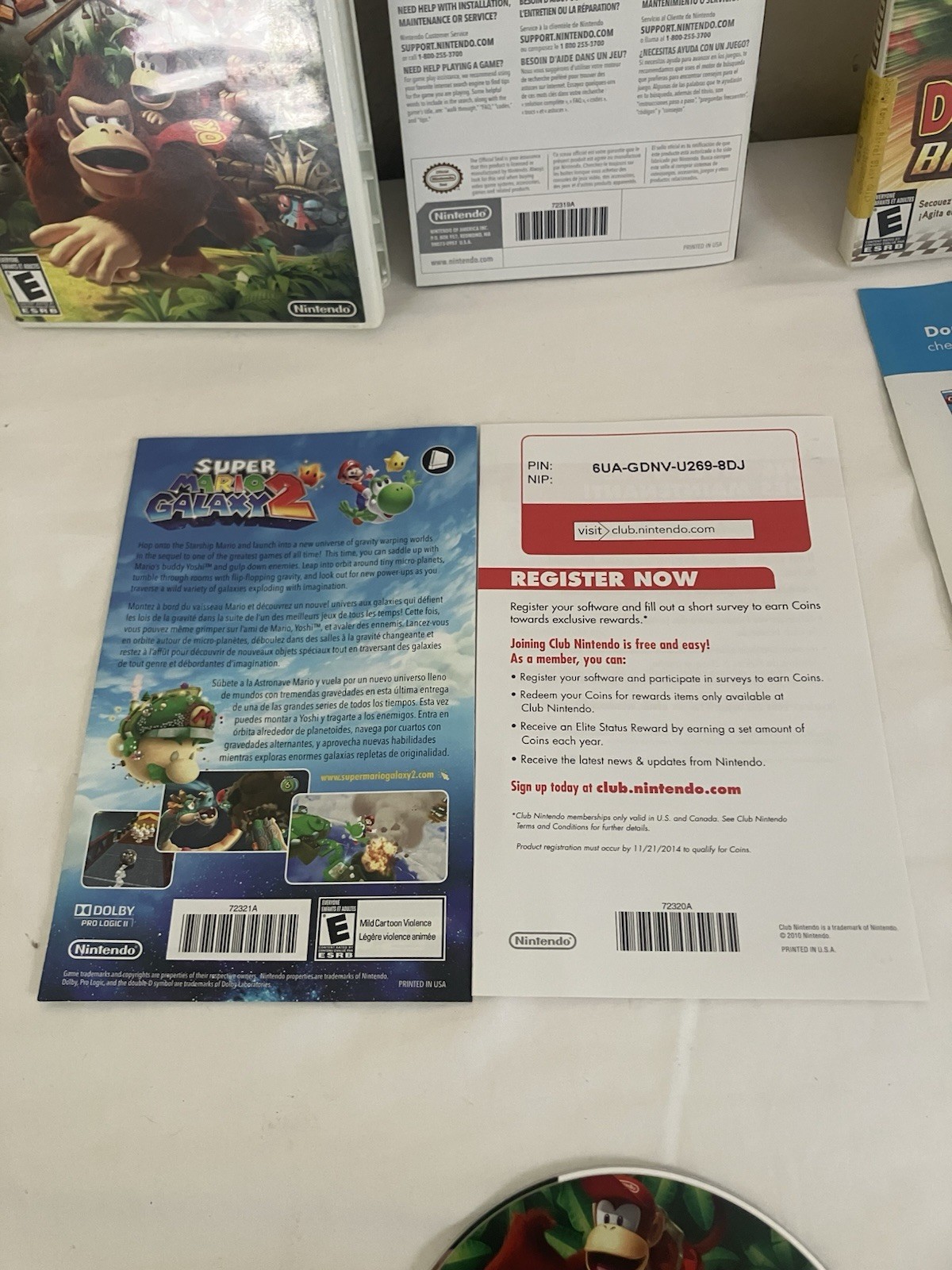Donkey Kong Country Returns & DK Barrel Blast Nintendo Wii Tested Fast Free Ship