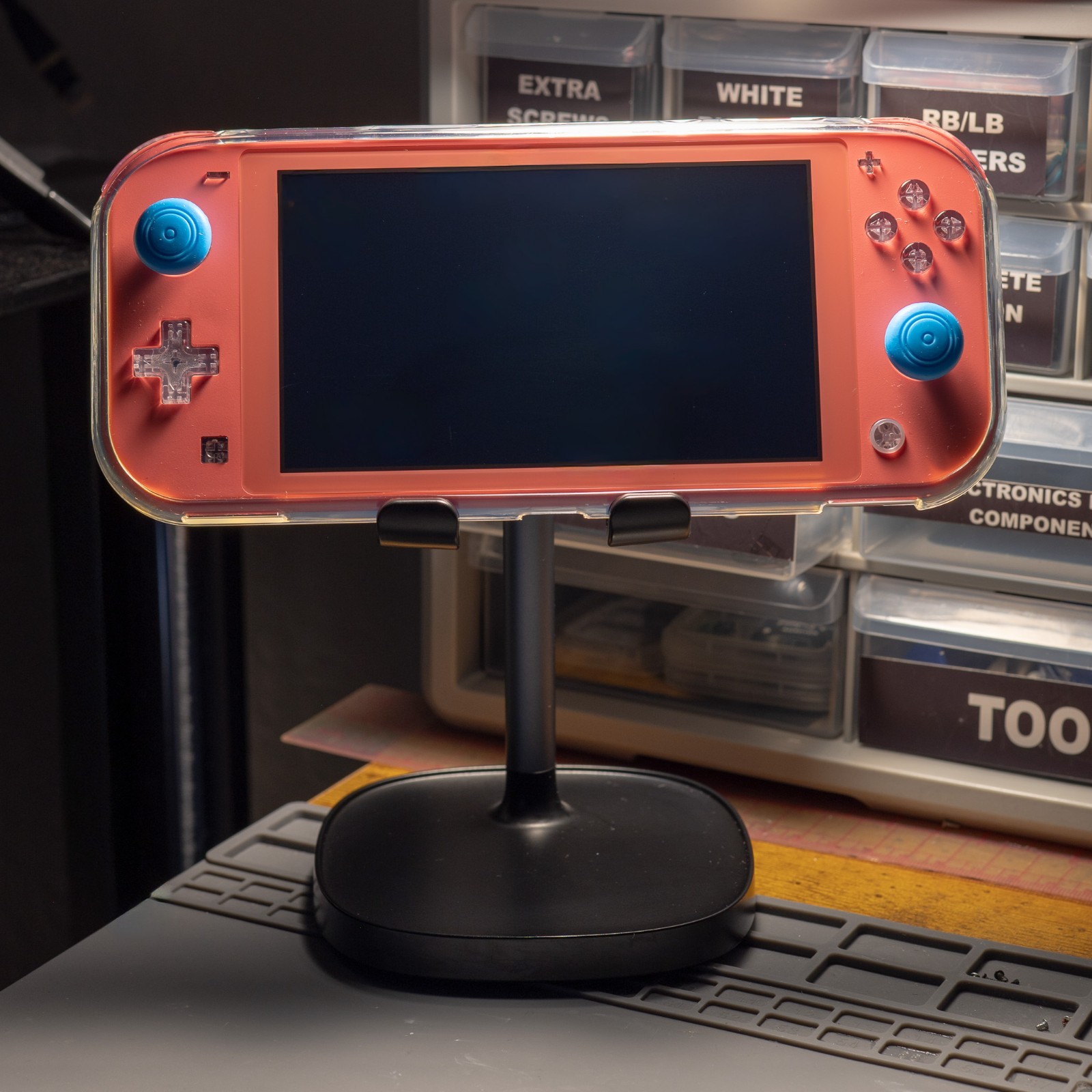 Custom Pink Nintendo Switch Lite 128GB TMR Hall Effect New Screen Game Bundle