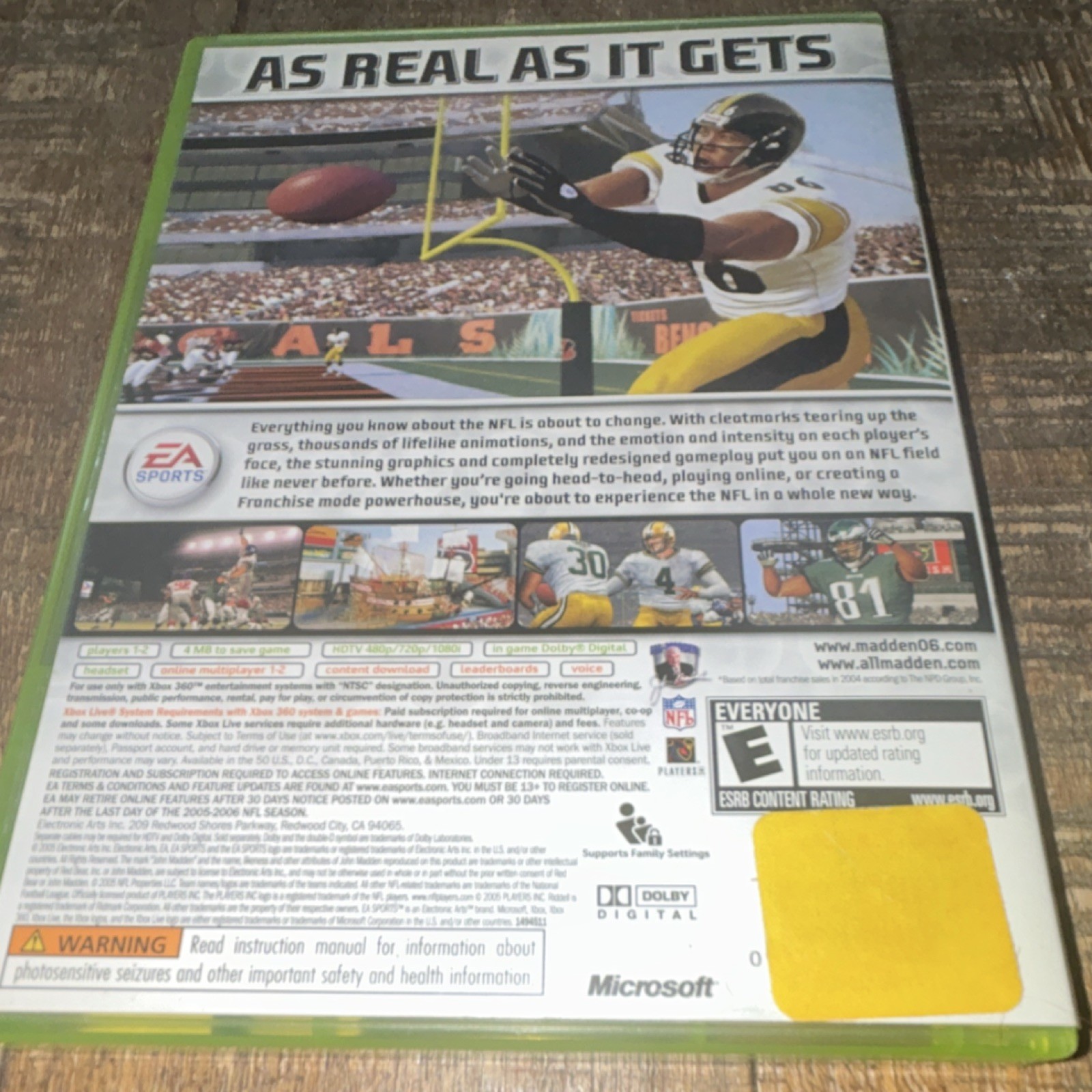 Madden NFL 06 EA SPORTS Xbox 360 Xbox Live Manual Included American Football