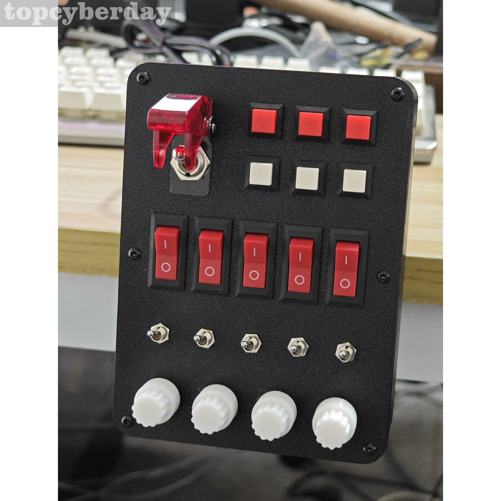 Racing Game/Flight Simulation Central Control Box + Six Self Reset Button Switch
