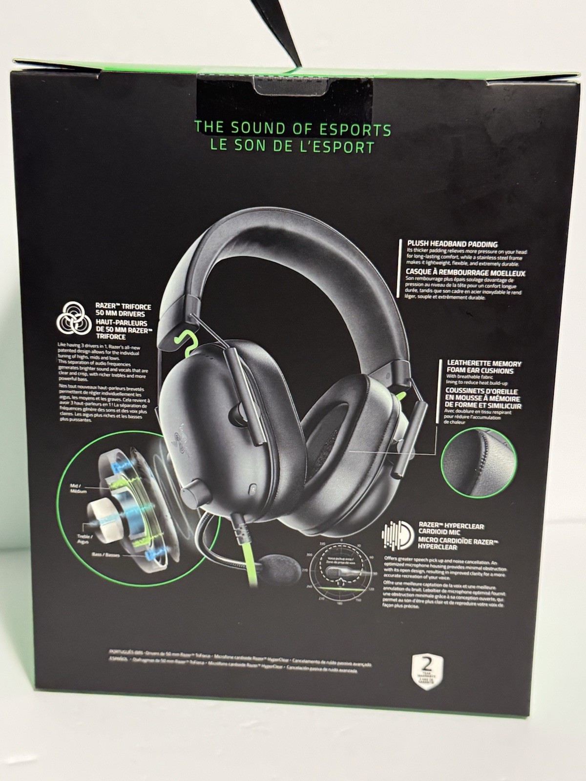 Razer BlackShark V2 X Wired Gaming Headset Xbox PC Switch 3.5mm Mic Noise Cancel