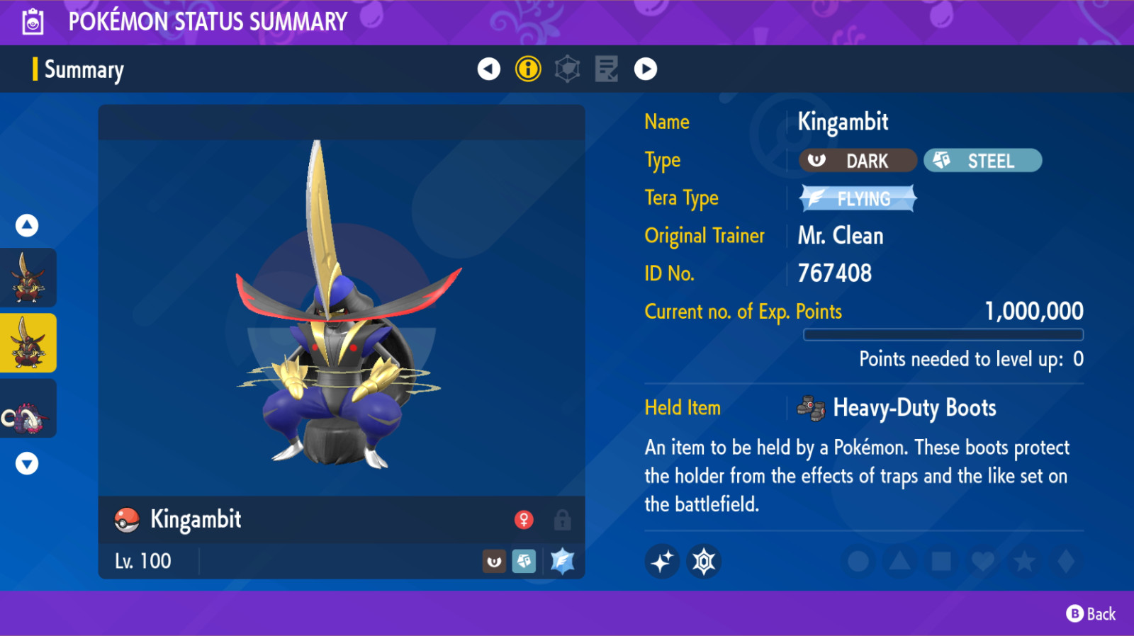6IV 🌟SHINY🌟 KINGAMBIT POKEMON SCARLET & VIOLET SHINY/NONSHINY