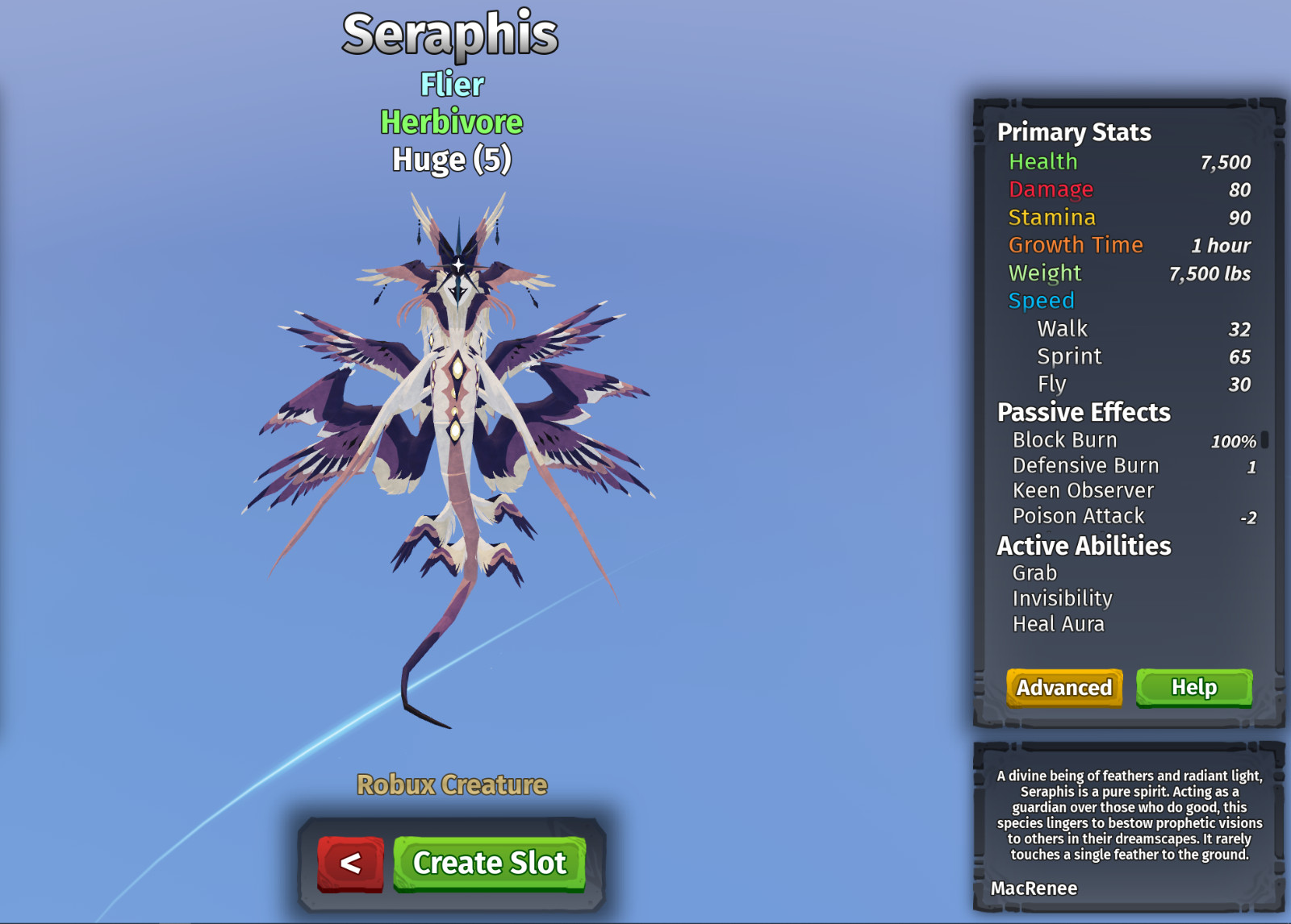 Seraphis Species | Creatures of Sonaria | Roblox