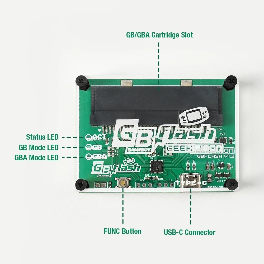 GBFlash Game Card Burner For Game Boy GBA GBC Backup ROMs Saves Reader Flasher