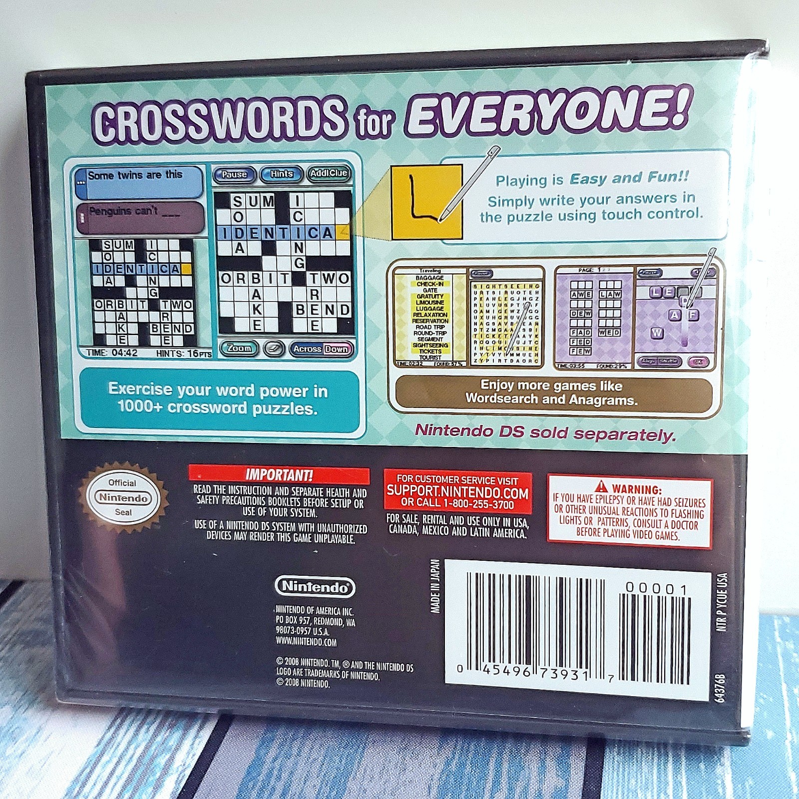 🔥🔠🔥 Crosswords Nintendo DS (2008) 🆕 BRAND NEW ✅ SEALED