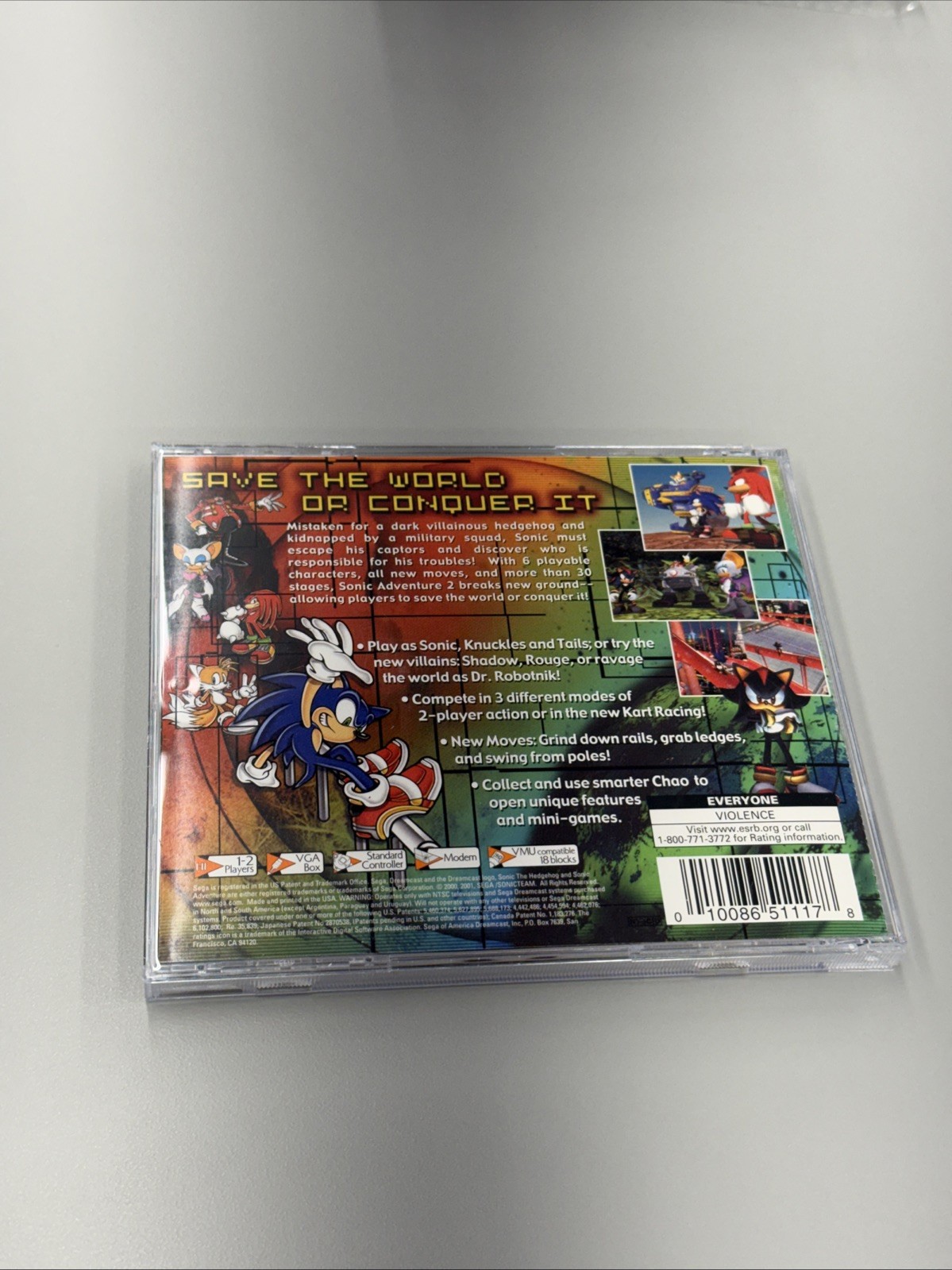 Sonic Adventure 2 SEGA Dreamcast 2001 CIB Must Read Below Near Mint Disc