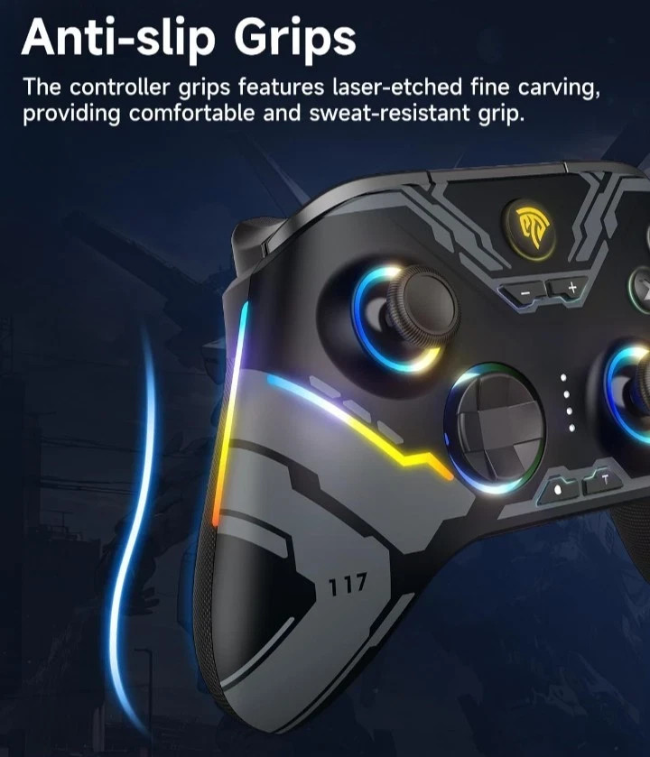 EasySMX X15 Wireless Controller Hall Effect RGB Bluetooth PC Switch Android iOS