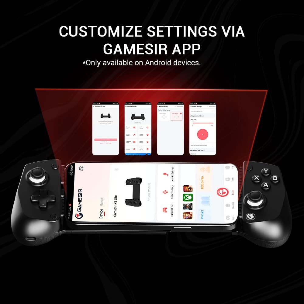 GameSir X5 Lite Mobile Gaming Controller for Android iPhone 15/16 Series USB…