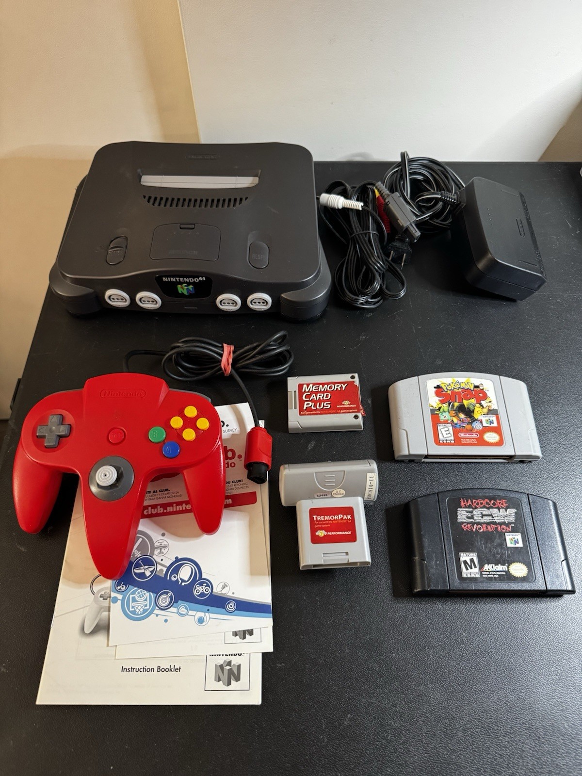 Nintendo 64 N64 Console W/ Expansion Pak Controller 2 Games Pokemon Works Great!